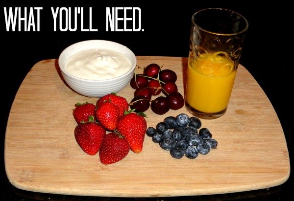 What you'll need to make a yummy, healthy breakfast smoothie!