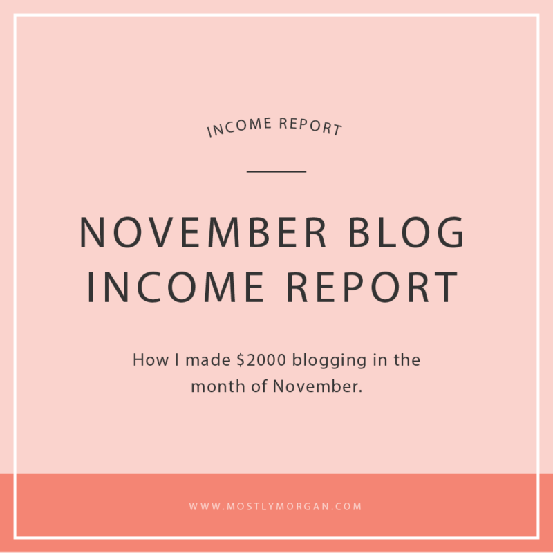 November Income Report 2016