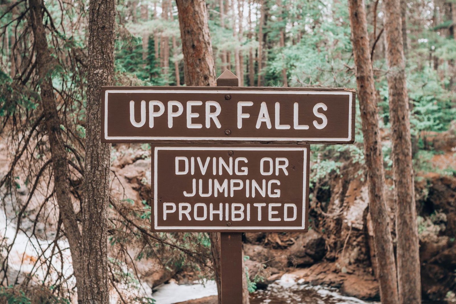 Our engagement story - getting engaged at Amnicon Falls State Park in Wisconsin.